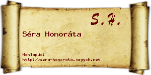 Séra Honoráta névjegykártya